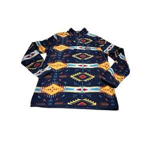 Massive Outdoor Pullover Men's Large‎ Fleece Snaps Aztec Southwestern #J5-1